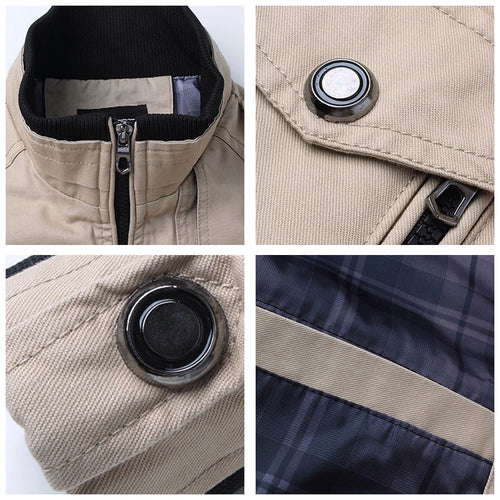 Bomber Jacket Men Fashion Casual Windbreaker Jacket Coat Men Spring Autumn New Hot Outwear Solid Stand Slim Jacket Mens