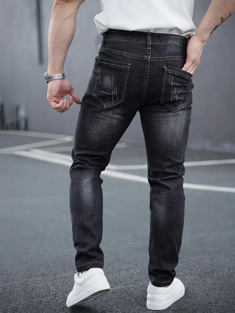 Men's Slim Casual Street Classic Skinny Jeans Pencil Jeans Trendyy Stretch Style Comfortable Casual Fashion Versatile