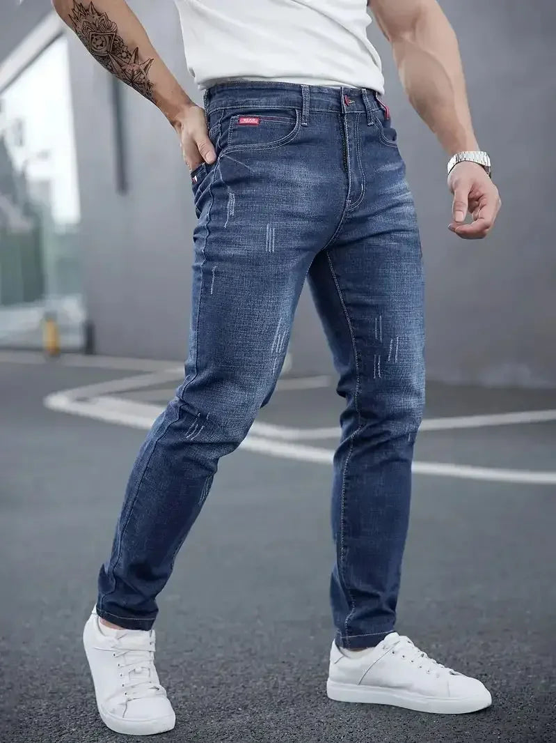 Men's Slim Casual Street Classic Skinny Jeans Pencil Jeans Trendyy Stretch Style Comfortable Casual Fashion Versatile