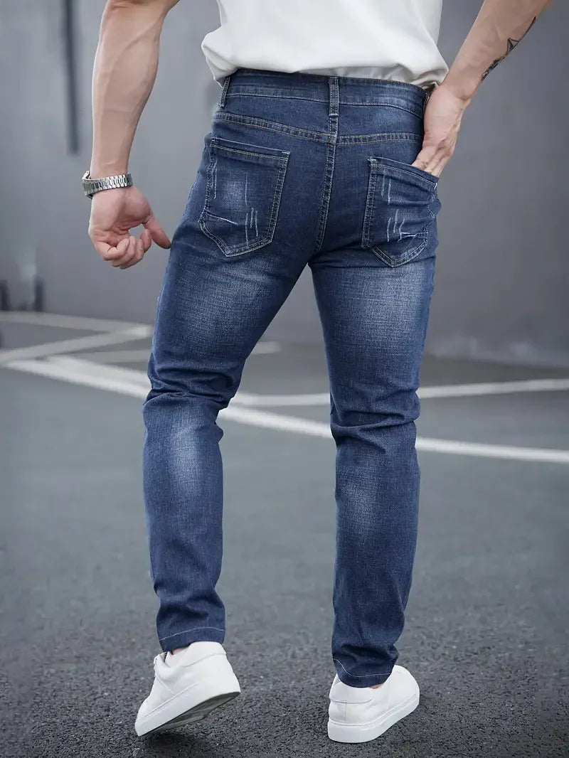Men's Slim Casual Street Classic Skinny Jeans Pencil Jeans Trendyy Stretch Style Comfortable Casual Fashion Versatile
