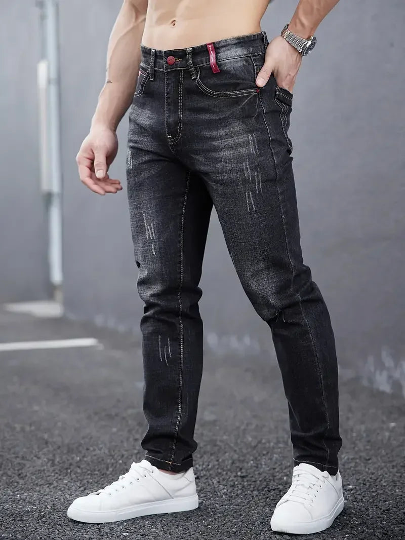 Men's Slim Casual Street Classic Skinny Jeans Pencil Jeans Trendyy Stretch Style Comfortable Casual Fashion Versatile